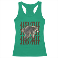 Jimothy The Raccoon Racerback Tank Top Vintage Trash Panda Animal Lover Gift