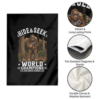 Bigfoot Jimothy The Raccoon Cryptid Animal Friendship Garden Flag Hide And Seek World Champions