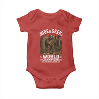 Bigfoot Jimothy The Raccoon Cryptid Animal Friendship Baby Onesie Hide And Seek World Champions