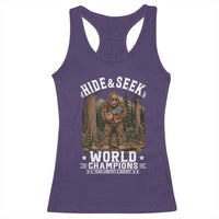 Bigfoot Jimothy The Raccoon Cryptid Animal Friendship Racerback Tank Top Hide And Seek World Champions