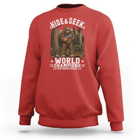 Bigfoot Jimothy The Raccoon Cryptid Animal Friendship Sweatshirt Hide And Seek World Champions