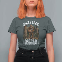 Bigfoot Jimothy The Raccoon Cryptid Animal Friendship T Shirt For Women Hide And Seek World Champions