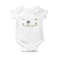 Funny Jimothy The Raccoon Baby Onesie Pixel Art Retro Gaming Trash Panda Meme