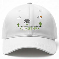 Funny Jimothy The Raccoon Baseball Cap Pixel Art Retro Gaming Trash Panda Meme