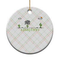 Funny Jimothy The Raccoon Ceramic Ornament Pixel Art Retro Gaming Trash Panda Meme