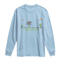 Funny Jimothy The Raccoon Long Sleeve Shirt Pixel Art Retro Gaming Trash Panda Meme