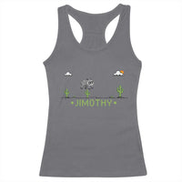 Funny Jimothy The Raccoon Racerback Tank Top Pixel Art Retro Gaming Trash Panda Meme