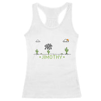 Funny Jimothy The Raccoon Racerback Tank Top Pixel Art Retro Gaming Trash Panda Meme