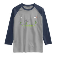 Funny Jimothy The Raccoon Raglan Shirt Pixel Art Retro Gaming Trash Panda Meme