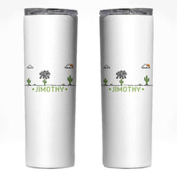 Funny Jimothy The Raccoon Skinny Tumbler Pixel Art Retro Gaming Trash Panda Meme