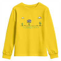 Funny Jimothy The Raccoon Youth Sweatshirt Pixel Art Retro Gaming Trash Panda Meme