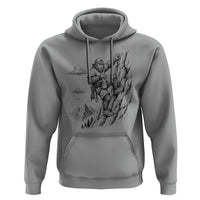 Funny Bigfoot Mountain Climber Hoodie Outdoor Hiking Adventure