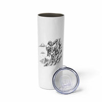 Funny Bigfoot Mountain Climber Skinny Tumbler Outdoor Hiking Adventure