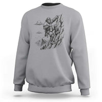 Funny Bigfoot Mountain Climber Sweatshirt Outdoor Hiking Adventure