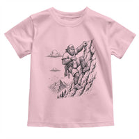 Funny Bigfoot Mountain Climber Toddler T Shirt Outdoor Hiking Adventure