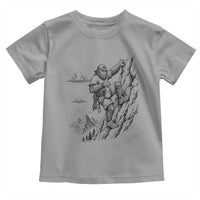 Funny Bigfoot Mountain Climber Toddler T Shirt Outdoor Hiking Adventure