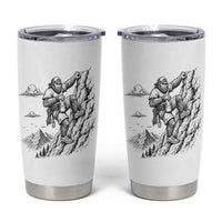 Funny Bigfoot Mountain Climber Tumbler Cup Outdoor Hiking Adventure