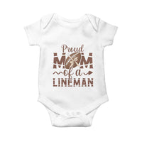 Football Mom Gift Baby Onesie Proud Mom Of A Lineman - Wonder Print Shop