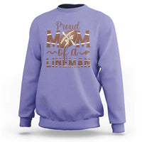 Football Mom Gift Sweatshirt Proud Mom Of A Lineman - Wonder Print Shop