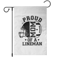 Proud Mom Of A Lineman Garden Flag Football Fan Gift For Women - Wonder Print Shop