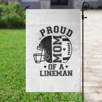 Proud Mom Of A Lineman Garden Flag Football Fan Gift For Women - Wonder Print Shop