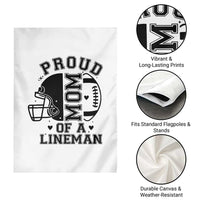 Proud Mom Of A Lineman Garden Flag Football Fan Gift For Women - Wonder Print Shop