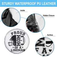 Proud Mom Of A Lineman Spare Tire Cover Football Fan Gift For Women - Wonder Print Shop