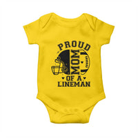 Proud Mom Of A Lineman Baby Onesie Football Fan Gift For Women - Wonder Print Shop