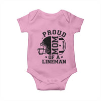 Proud Mom Of A Lineman Baby Onesie Football Fan Gift For Women - Wonder Print Shop