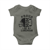 Proud Mom Of A Lineman Baby Onesie Football Fan Gift For Women - Wonder Print Shop