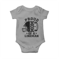 Proud Mom Of A Lineman Baby Onesie Football Fan Gift For Women - Wonder Print Shop