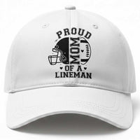 Proud Mom Of A Lineman Baseball Cap Football Fan Gift For Women