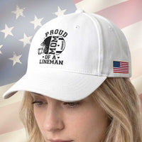 Proud Mom Of A Lineman Baseball Cap Football Fan Gift For Women
