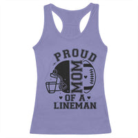 Proud Mom Of A Lineman Racerback Tank Top Football Fan Gift For Women - Wonder Print Shop