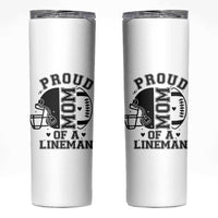 Proud Mom Of A Lineman Skinny Tumbler Football Fan Gift For Women - Wonder Print Shop