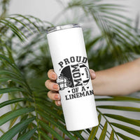 Proud Mom Of A Lineman Skinny Tumbler Football Fan Gift For Women - Wonder Print Shop