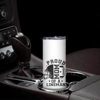 Proud Mom Of A Lineman Skinny Tumbler Football Fan Gift For Women - Wonder Print Shop