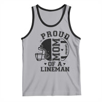 Proud Mom Of A Lineman Tank Top Football Fan Gift For Women - Wonder Print Shop