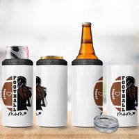 Proud Football Mom 4 in 1 Can Cooler Tumbler Game Day Supporter Gift - Wonder Print Shop