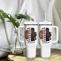 Proud Football Mom Tumbler With Handle Game Day Supporter Gift - Wonder Print Shop