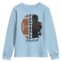 Proud Football Mom Youth Sweatshirt Game Day Supporter Gift - Wonder Print Shop