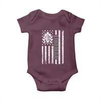 Proud Football Lineman Baby Onesie American Flag Sports Gift - Wonder Print Shop