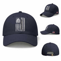 Proud Football Lineman Baseball Cap American Flag Sports Gift