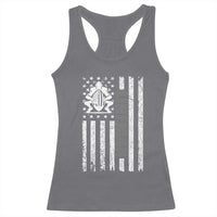 Proud Football Lineman Racerback Tank Top American Flag Sports Gift - Wonder Print Shop