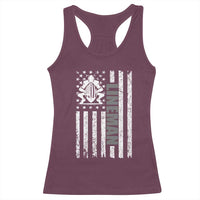 Proud Football Lineman Racerback Tank Top American Flag Sports Gift - Wonder Print Shop