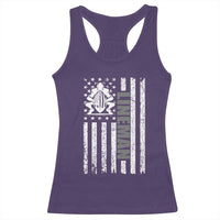 Proud Football Lineman Racerback Tank Top American Flag Sports Gift - Wonder Print Shop