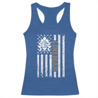 Proud Football Lineman Racerback Tank Top American Flag Sports Gift - Wonder Print Shop