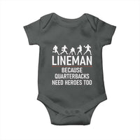 Lineman Because Quarterbacks Need Heroes Baby Onesie Football Player Gift - Wonder Print Shop