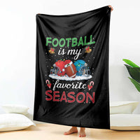 Football Is My Favorite Season Throw Blanket Christmas Holiday Sports Gift - Wonder Print Shop