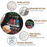 Football Is My Favorite Season Throw Blanket Christmas Holiday Sports Gift - Wonder Print Shop